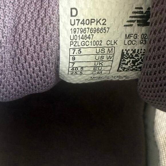 New Balance 740 Pink/Grey/White Men Sneakers - SZ Men 7.5- Women 9 main image 9